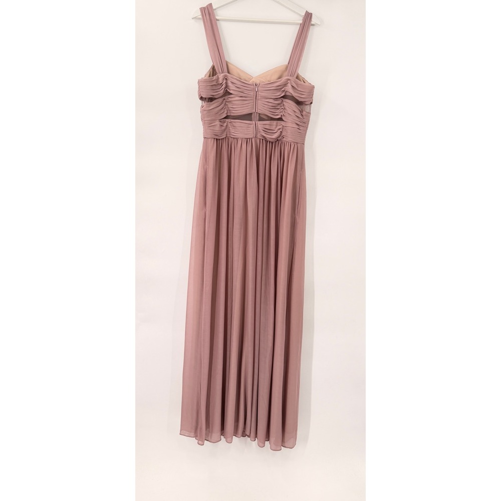 Birdy Grey Jane Maxi Dress Womens XL Mauve Bridesmaid Formal Cutout Ruched Gown - Picture 8 of 9